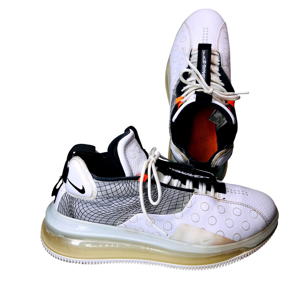Nike Air Max 720 Waves Basketball Shoes‎ Men's 9.5 White Black